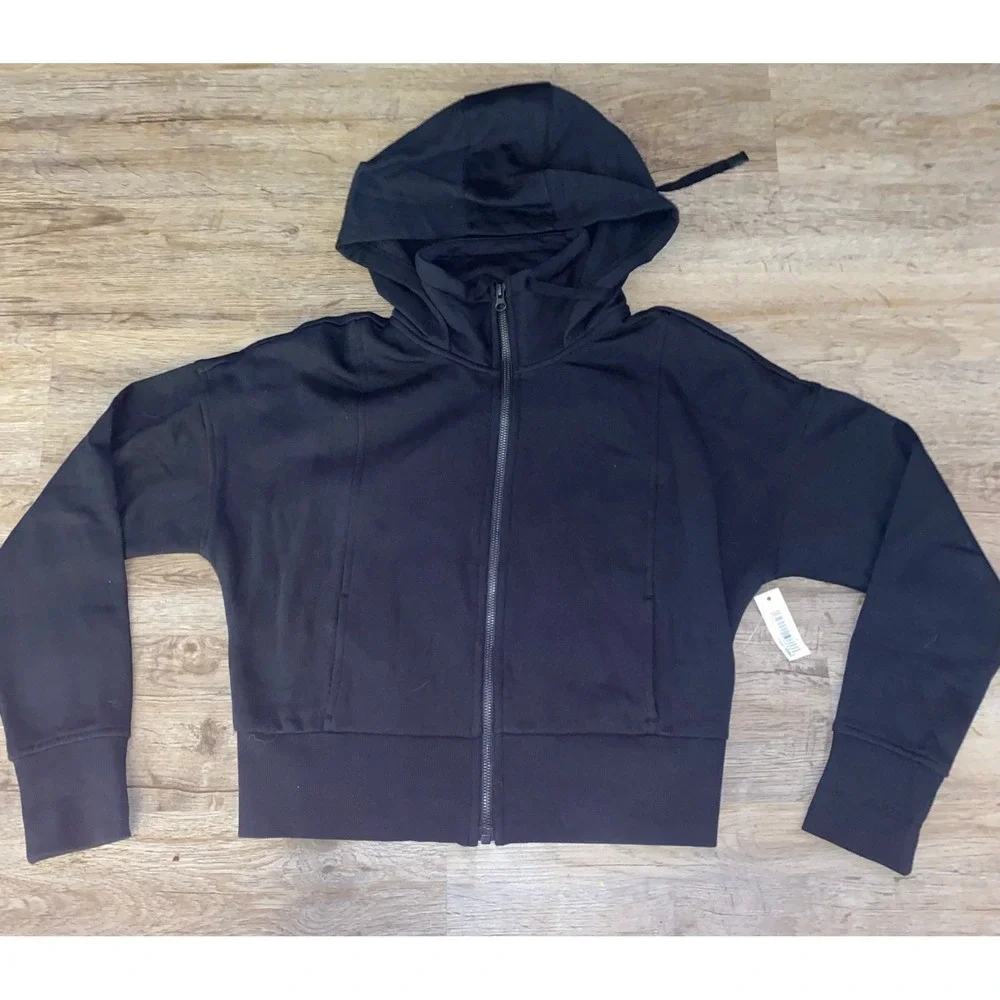 Core 10 Women's Super Soft Fleece Cropped Length Zip-Up Hoodie Sweatshirt, Sz Sm - Picture 2 of 9